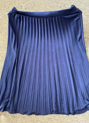 Плиссированная юбка-миди atmosphere синяя6 фото