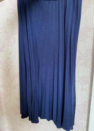 Плиссированная юбка-миди atmosphere синяя7 фото