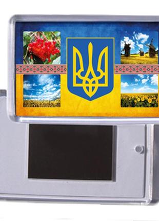 Український акриловий сувенірний магніт на холодильник "українська символіка"