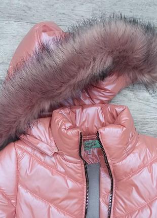 Пуховик девочка пальто куртка зима2 фото