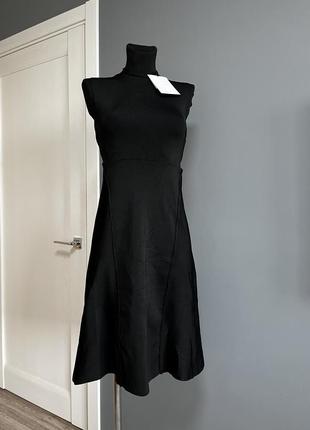 Плаття victoria beckham black cross back bodycon midi dress