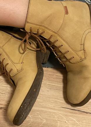 Сапоги желтые замшевые на молнии с шнуровкой сапоги замша