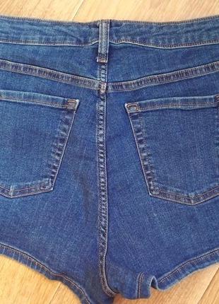 Шорти джинсові короткі з високою посадкою талією2 фото