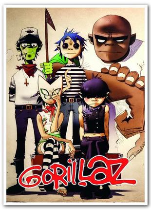 Gorillaz - музыкальная группа постер