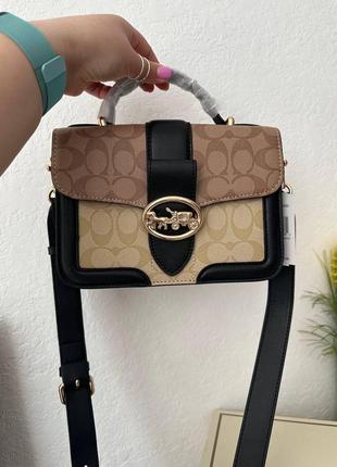 Женская сумка коуч бежевая coach beige