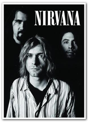 Nirvana - рок группа постер