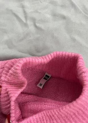 Яркий малиновый мирер вязаный мирер мягкий свитер свитшот3 фото