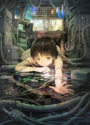 Experiments lain;- аніме постер