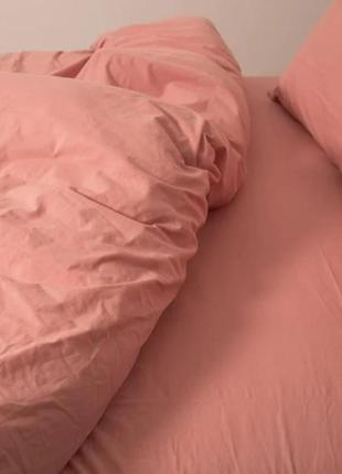 Постільна білизна тм вілюта варена бавовна tiare wash, малюн.43 рожевий абрикос5 фото