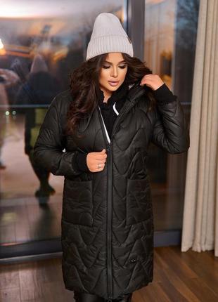 Зимове жіноче пальто великого розміру розміри: 48-50,52-54,56-585 фото