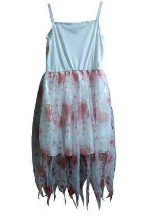 Платье невесты зомби скелет хелловин карнавальный костюм5 фото
