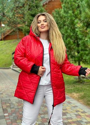 Жіноча зимова куртка з капюшоном розмір: 50-52, 54-56, 58-607 фото