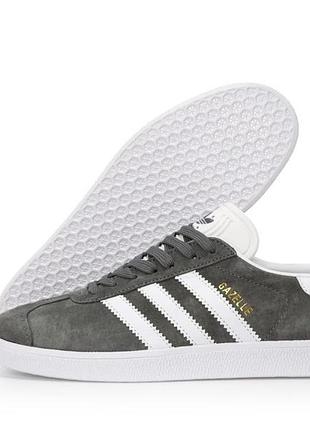 Женские кроссовки adidas gazelle grey white 36-38-39-40-41