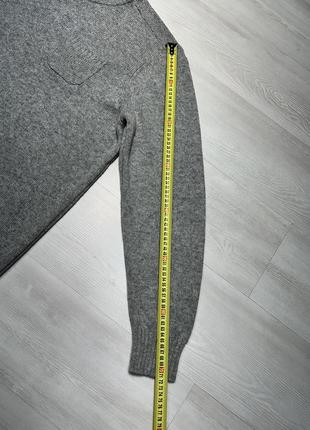 Timberland wool брендовый вязаный мужской шерстяной серый теплый свитер9 фото
