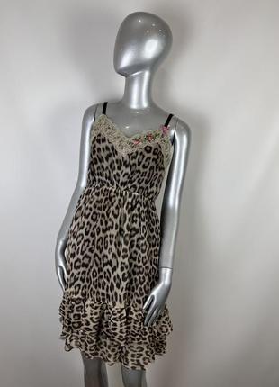 Леопардовый сарафан платье twin set xs/s