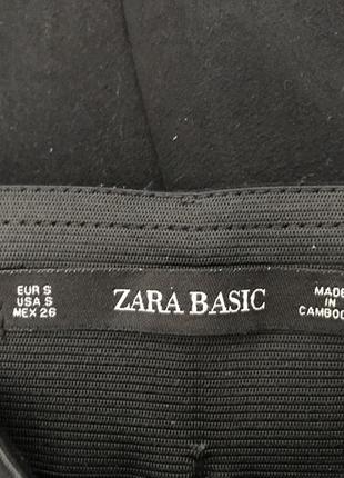 Стильные черные леггинсы / зауженные брюки под замшу от zara, размер s (м)3 фото