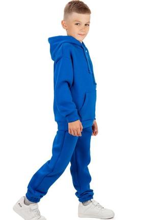 7 кольорів 🌈теплий костюм на флісі дитячий, утеплений флісом спортивний комплект худі і штани9 фото