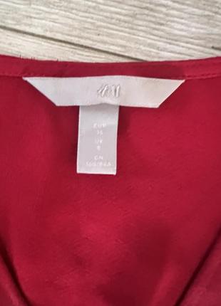 Червона кежуал сукня h&m однотонна5 фото
