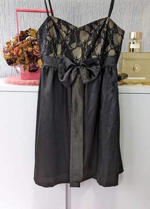 Коктейльне плаття з мереживом, плаття сукня "orsay" вечірне ажурне атлас