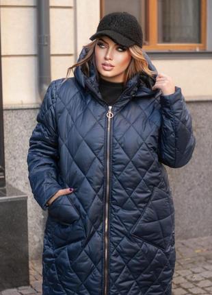 Зимнее женское  пальто большого размера размеры: 50-52, 54-56, 58-602 фото