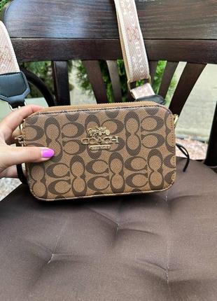 Женская сумка коуч коричневая coach brown1 фото