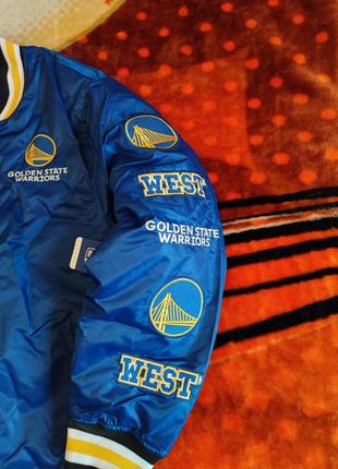 💯🏀 оригинал. утепленный бомбер ultra game x nba golden state warriors.8 фото