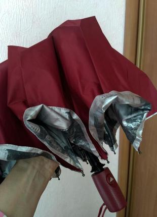 Зонт полуавтомат бордовый париж.