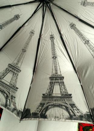 Зонт полуавтомат бордовый париж.