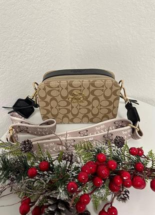 Жіноча сумка коуч бежева coach beige