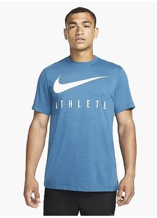 Футболка nike m nk df tee db athlete fs blue dd8616-457