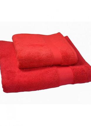 Тм прованс махровий рушник soft червоний 50х90см