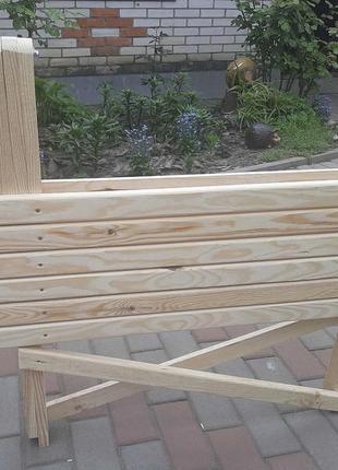 Стіл розкладний прямокутний з натурального дерева 120*60 см, ручна робота