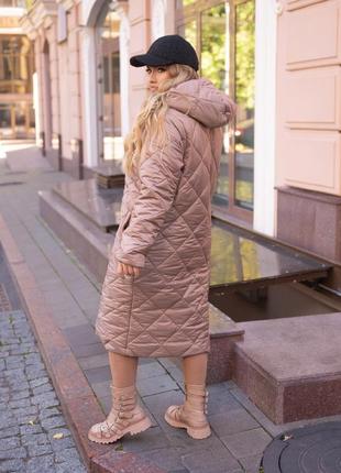 Жіноче пальто стьобане розмір: 48-50; 52-54; 56-60.4 фото