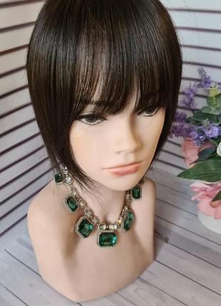 Накладка топпер макушка челка шиньон 100% натуральный волос с имитацией кожи головы