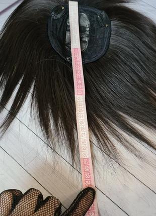 Накладка топпер макушка челка шиньон 100% натуральный волос с имитацией кожи головы