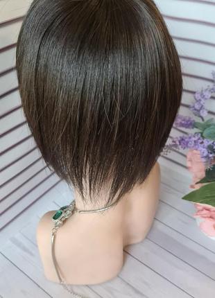 Накладка топпер макушка челка шиньон 100% натуральный волос с имитацией кожи головы