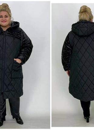 Жіноча зимова куртка великого розміру: 66-68.70-72.74-764 фото