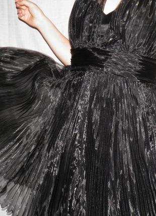 Новое платье плиссе брендовое вечернее с открытой спиной элегантное женственное выпускной2 фото