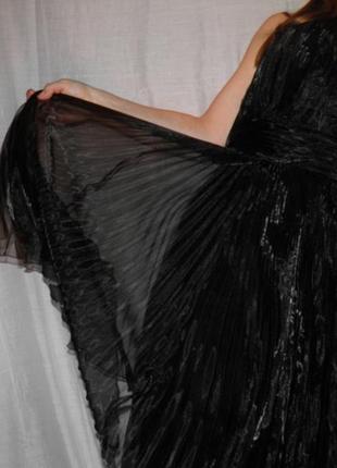 Новое платье плиссе брендовое вечернее с открытой спиной элегантное женственное выпускной1 фото