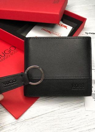 Мужской брендовый кошелек hugo boss lux + брелок3 фото