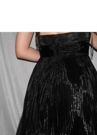 Новое платье плиссе брендовое вечернее с открытой спиной элегантное женственное выпускной6 фото