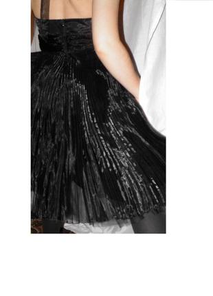 Новое платье плиссе брендовое вечернее с открытой спиной элегантное женственное выпускной3 фото