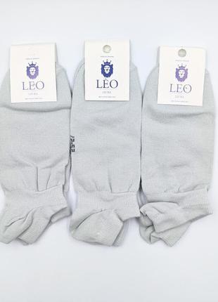 Шкарпетки короткі під снікерси чоловічі лео сірі1 фото