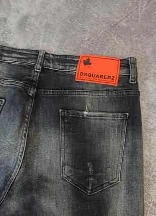 Мужские стильные джинсы dsquared винтажные к потертостям и краской модные3 фото