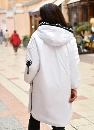 Удлиненная женская куртка плащевка непромокаемоя большого размера -46-48,50-52,54-56,58-60,62-64.4 фото