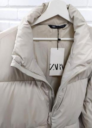 Прогумована пухова куртка пуховик дутик zara5 фото