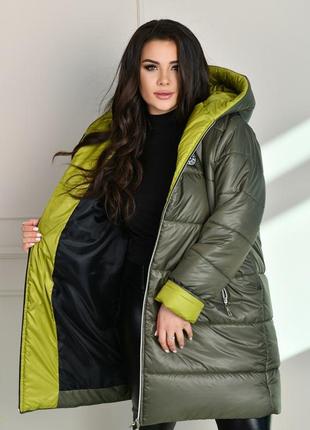 Жіноче зимове пальто великого розміру: 52-54,56-58,60-62,64-661 фото