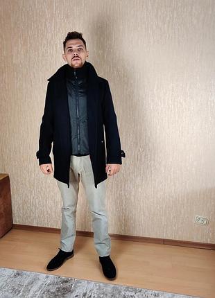 Пальто чоловіче з воротником вовняне оригінал як нове s р