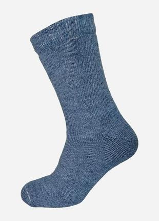 Шкарпетки чоловічі вовняні теплі на зиму лео тепло карпат 40-45 сині