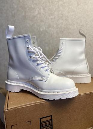 100% оригинал! ботинки dr. martens 1460 mono smooth white